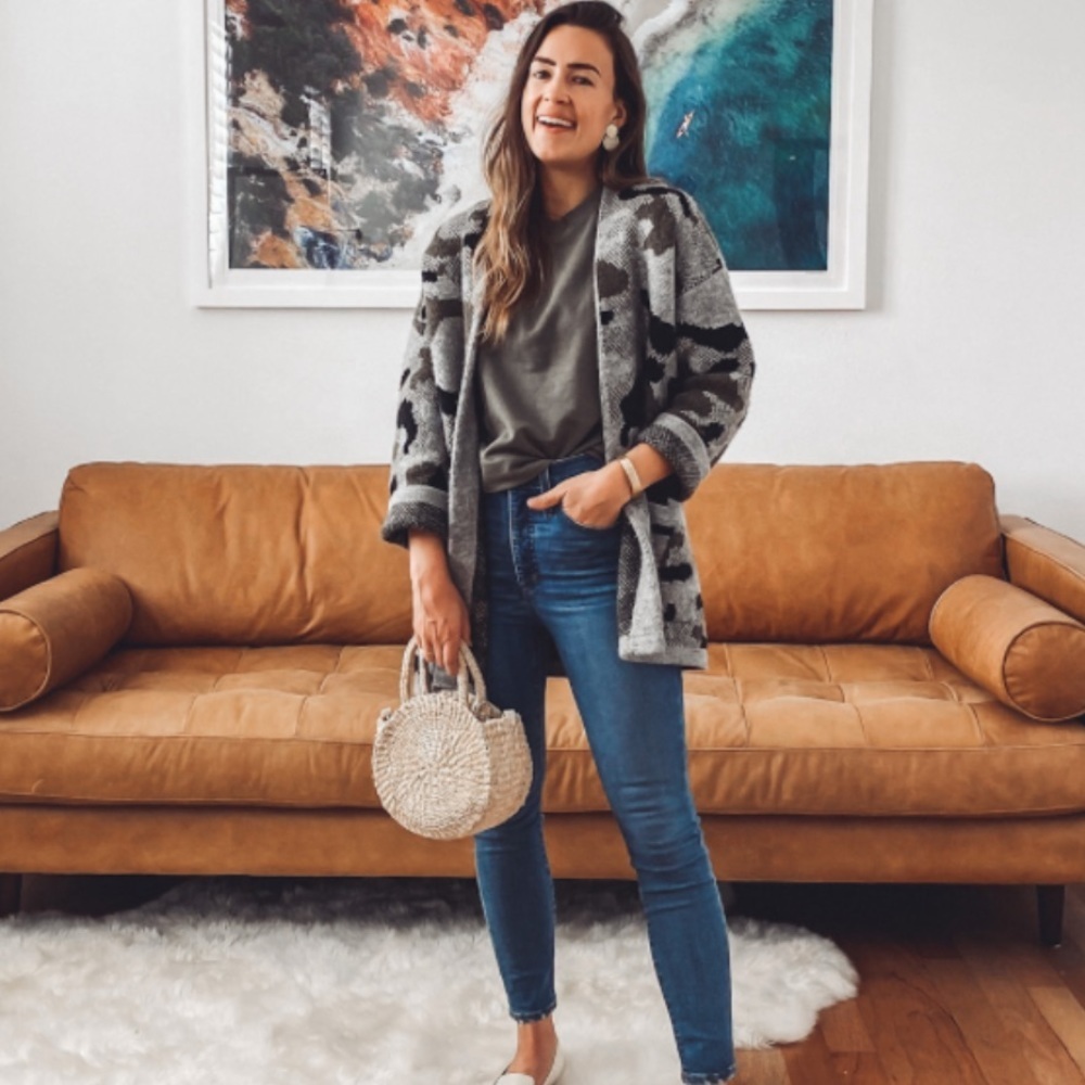 Anthropologie Camo Sweater